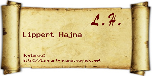 Lippert Hajna névjegykártya